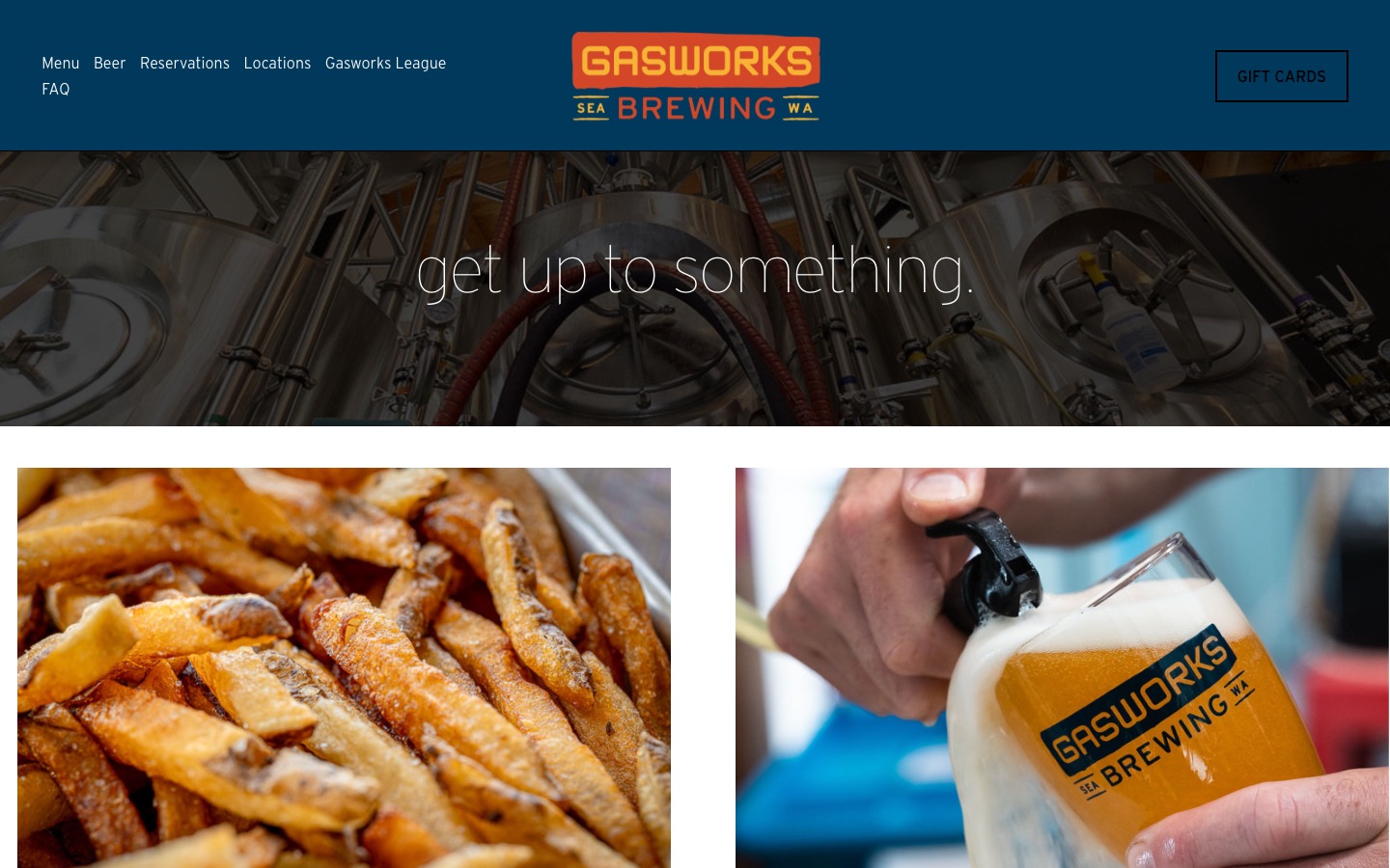 The current homepage